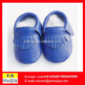 Professional manufacturer Newest designer stylish blue tassel soft sole baby leather moccasins